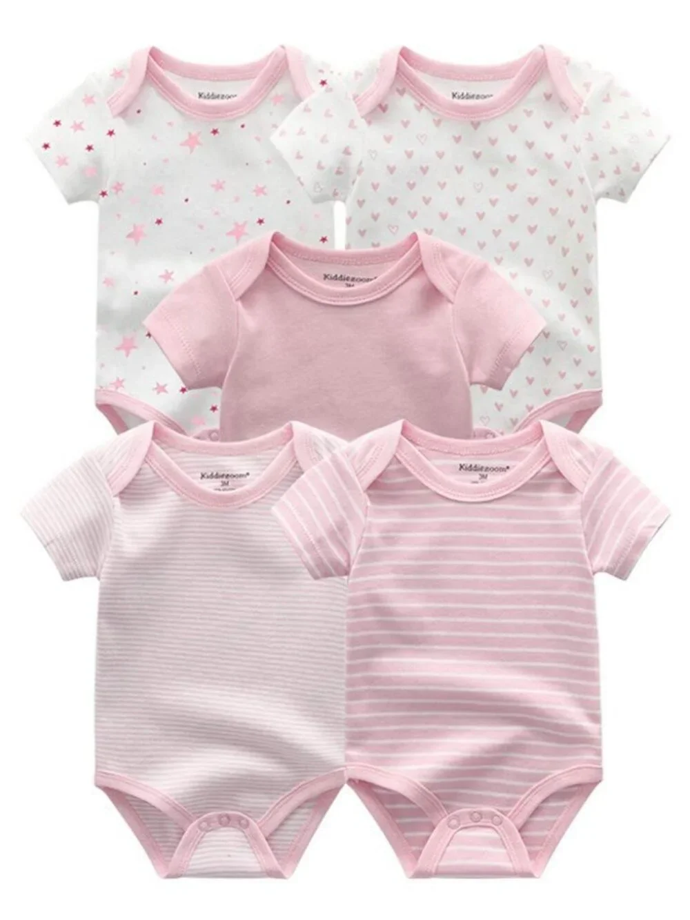 Baby Bodysuit Set Pink 3 Months 20-Piece Bodysuits Pants Hats Mittens